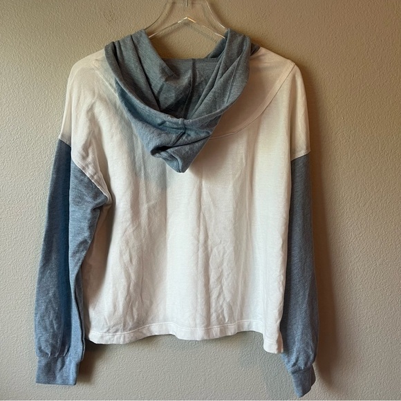 MWL Madewell Skyterry Hoodie Cotton Sweatshirt in Blue/White Size Medium - Picture 5 of 8